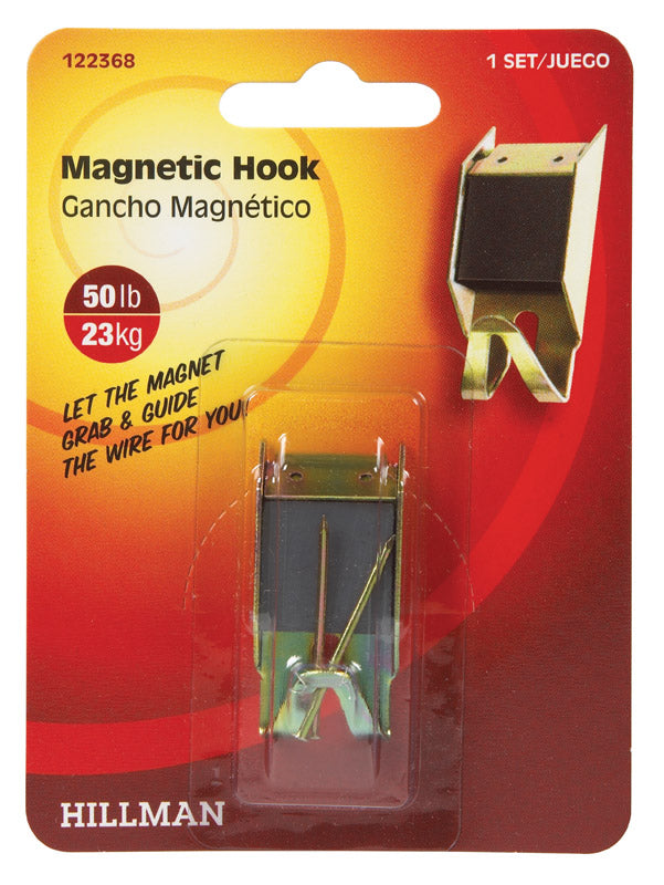 Hillman AnchorWire Brass-Plated Magnetic Picture Hanger 50 lb 1 pk
