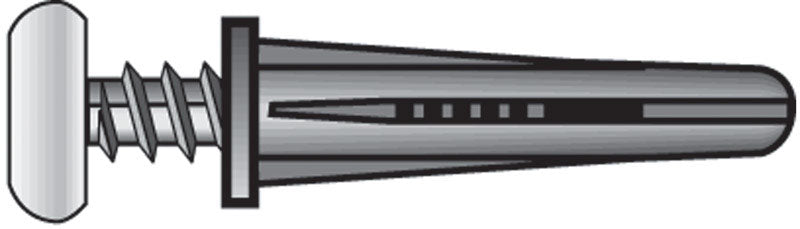 Hillman .164 in. D X 7/8 in. L Plastic Pan Head Conical Anchor 50 pk