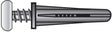 Hillman .19 in. D X 1 in. L Plastic Pan Head Conical Anchor 25 pk