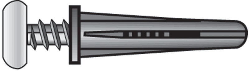Hillman .19 in. D X 1 in. L Plastic Pan Head Conical Anchor 25 pk