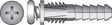 Hillman 0.164 in. D X 7/8 in. L Plastic Pan Head Ribbed Anchor 75 pk