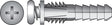 Hillman 0.164 in. D X 1-1/4 in. L Plastic Ribbed Head Ribbed Anchor 25 pk