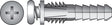 Hillman 1/4 in. D X 1-1/2 in. L Plastic Ribbed Head Ribbed Anchor 20 pk