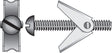 Hillman 3/16 in. D X 3 in. L Round Steel Toggle Bolt 2 pk