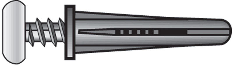 Hillman .138 in. D X 3/4 in. L Plastic Pan Head Conical Anchor 6 pk