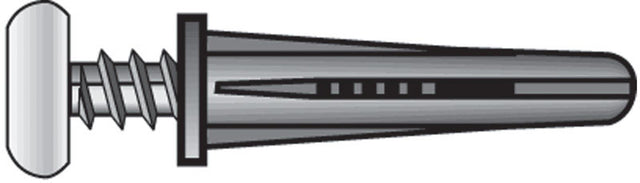 Hillman .138 in. D X 3/4 in. L Plastic Pan Head Conical Anchor 6 pk