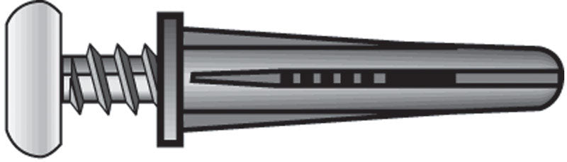 Hillman .164 in. D X 7/8 in. L Plastic Pan Head Conical Anchor 6 pk