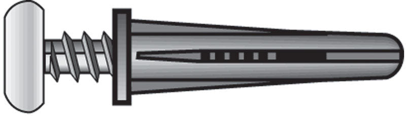Hillman .25 in. D X 1-3/8 in. L Plastic Pan Head Conical Anchor 2 pk
