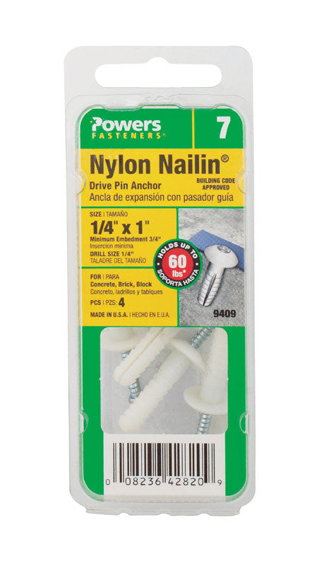 Hillman 1/4 in. D X 1 in. L Zinc Truss Head Truss Head Anchor 4 pk