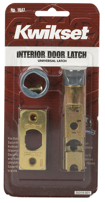 Kwikset Bright Brass Gold Steel Door Latch 1 pk