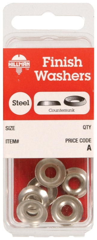 Hillman Nickel-Plated Steel .164 in. Finish Washer 10 pk