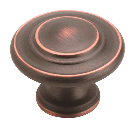 Amerock Inspirations Round Cabinet Knob 1-1/4 in. D 1 in. Oil Rubbed Bronze 10 pk