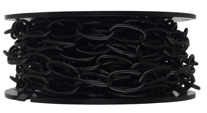 Campbell 10 Black Polycoated Black Metal Decorative Chain 0.14 in. D 1.21 in.