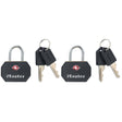 Master Lock 15/16 in. H X 5/8 in. W X 1-1/4 in. L Vinyl Covered Steel Pin Tumbler Luggage Lock Keyed