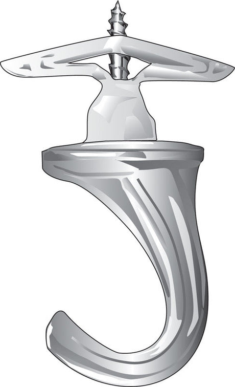 Hillman Brass Plated Brass Large Versa Hook 75 lb. cap. 1 pk