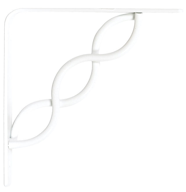 Knape & Vogt John Sterling White Steel Decorative Bracket 12 Ga. 6 in. L 100 lb