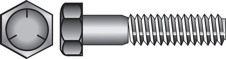 Hillman 1/2 in. D X 8 in. L Heat Treated Zinc Steel Hex Head Cap Screw 25 pk