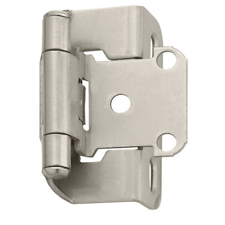 Amerock 1-1/2 in. W X 2-1/4 in. L Satin Nickel Steel Self-Closing Hinge 2 pk