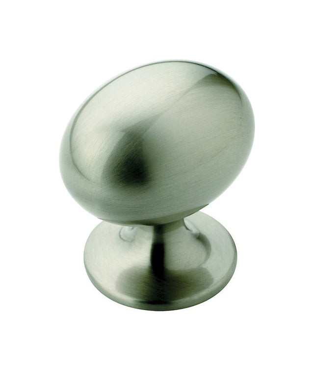 Amerock Allison Oval Cabinet Knob 1-3/8 in. D 1-3/8 in. Satin Nickel 1 pk