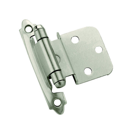 Amerock 2 in. W X 2-3/4 in. L Satin Nickel Steel Self-Closing Hinge 2 pk