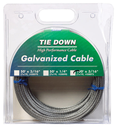 Tie Down Engineering Galvanized Galvanized Steel 3/16 in. D X 100 ft. L Aircraft Cable