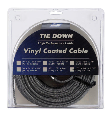 Tie Down Engineering Vinyl Coated Galvanized Steel 1/8 in. D X 100 ft. L Aircraft Cable