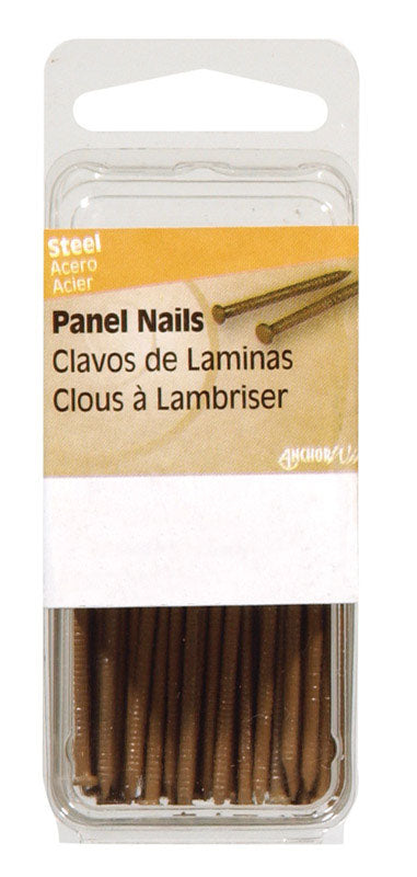 Hillman 1 in. Panel Steel Nail Flat Head