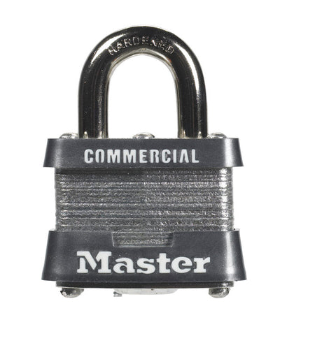 Master Lock 1-5/16 in. H X 1-5/8 in. W X 1-9/16 in. L Steel 4-Pin Cylinder Padlock Keyed Alike