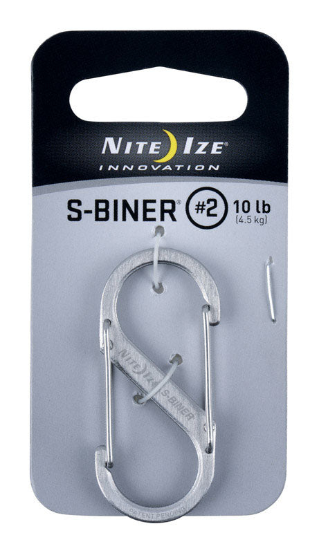 Nite Ize S-Biner 1.8 in. D Stainless Steel Silver Carabiner Key Holder