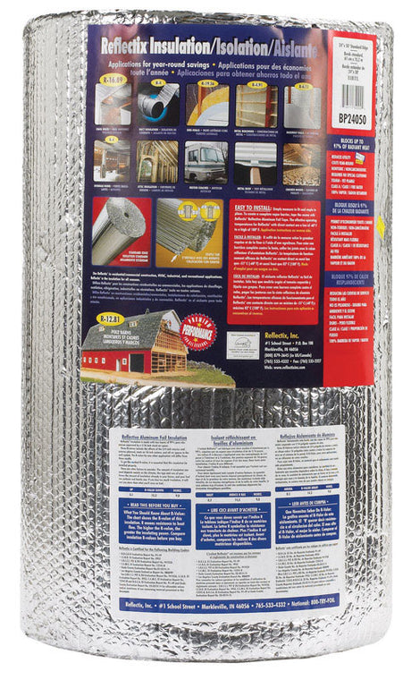 Reflectix 24 in. W X 50 ft. L Up To 14.3 Reflective Radiant Barrier Insulation Roll 100 sq ft