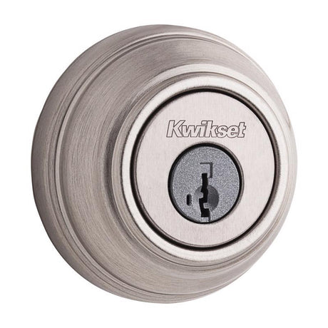 Kwikset SmartKey Satin Nickel Metal Deadbolt