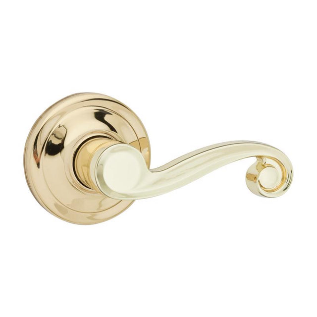 Kwikset Lido Polished Brass Dummy Lever Right Handed