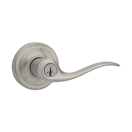 Kwikset SmartKey Tustin Satin Nickel Entry Lockset KW1 1-3/4 in.