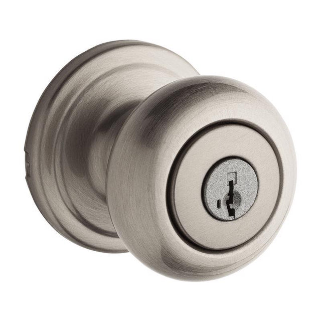 Kwikset SmartKey Juno Satin Nickel Entry Lockset KW1 1-3/4 in.