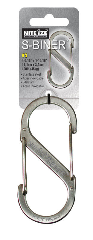 Nite Ize S-Biner 1.8 in. D Stainless Steel Silver Carabiner Key Holder