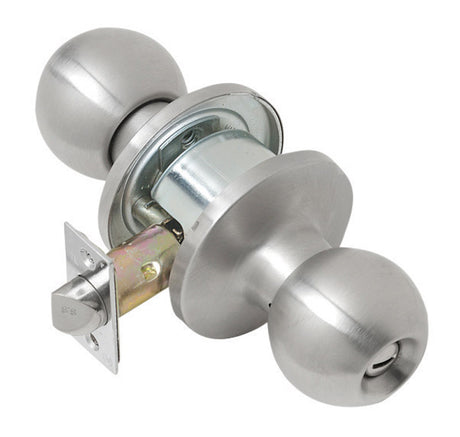 Tell Empire Satin Stainless Steel Storeroom Lockset 1-3/4 in.