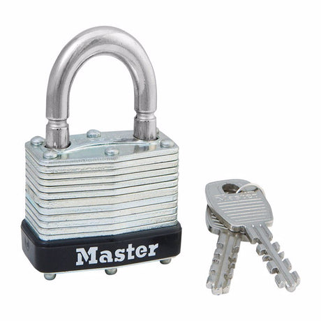 Master Lock 1-1/16 in. H X 1 in. W X 1-3/4 in. L Laminated Steel Breakaway Padlock Keyed Alike