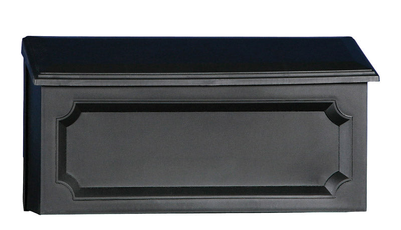 Gibraltar Mailboxes Windsor Plastic Wall Mount Black Mailbox