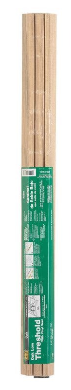 M-D 1.125 in. H X 3.5 in. W X 36 in. L Wood Grain Hardwood Threshold Replacement Insert Oak