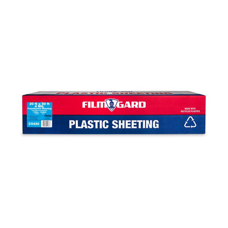 Film-Gard Plastic Sheeting 4 mil X 20 ft. W X 50 ft. L Polyethylene Clear 1 pk