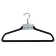 Whitmor 9.75 in. H X 0.25 in. W X 17.75 in. L Plastic Black Flocked Hanger 5 pk