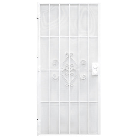 Precision 80 in. H X 36 in. W Regal White Steel Security Door