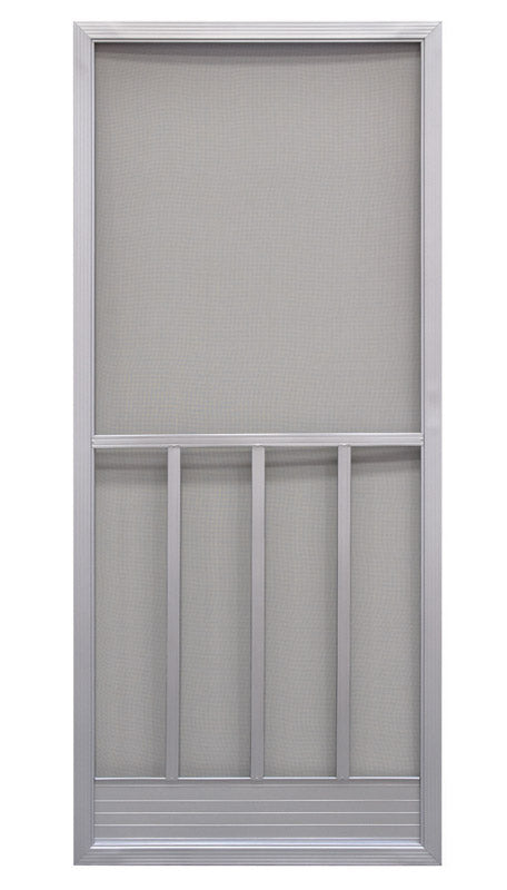 Precision 79-3/4 in. H X 35-1/4 in. W Promo Gray Steel Screen Door