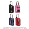Master Lock 1-5/32 in. H X 5/8 in. W X 1-3/16 in. L Steel 4-Dial Combination Luggage Lock