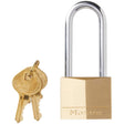 Master Lock 1-1/4 in. H X 5/16 in. W X 1-9/16 in. L Brass 4-Pin Tumbler Padlock