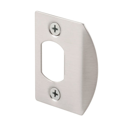 Prime-Line 2-1/4 in. H X 1-5/8 in. L Satin Nickel Steel Latch Strike Plate