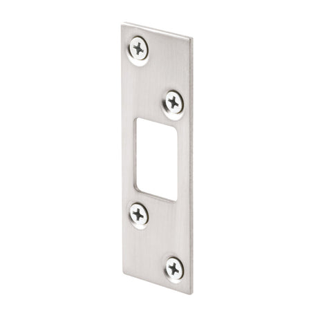 Prime-Line 3.625 in. H X 1.25 in. L Satin Nickel Steel High Security Deadbolt Strike