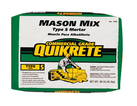 Quikrete Mason Mix Type S 80 lb Gray