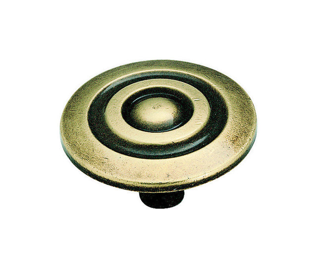 Amerock Allison Round Cabinet Knob 1-1/2 in. D 7/8 in. Antique English 1 pk