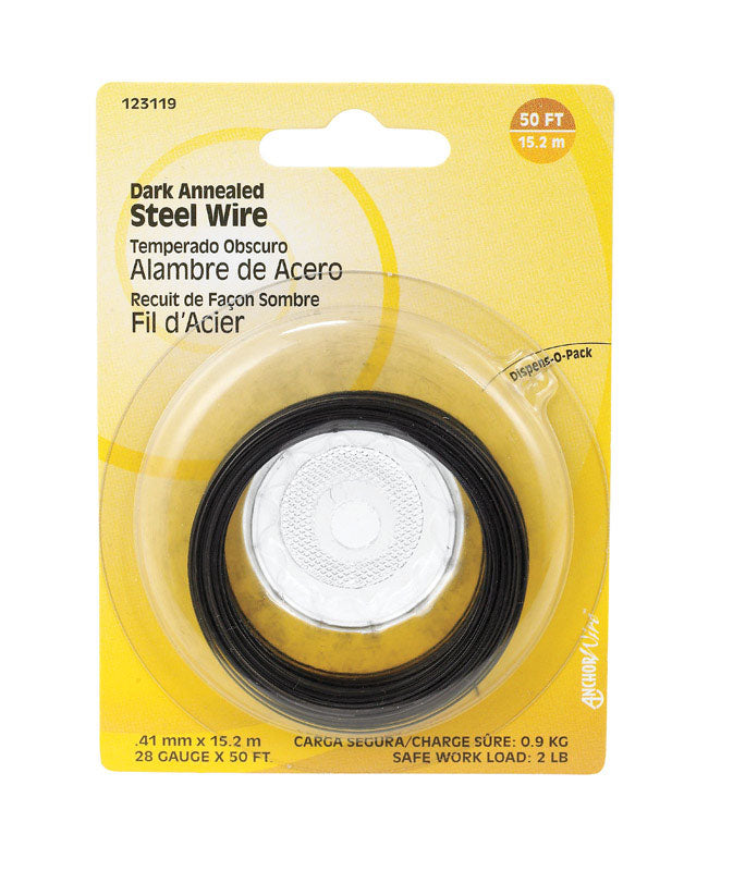 Hillman 50 ft. L Black Annealed Steel 28 Ga. Wire